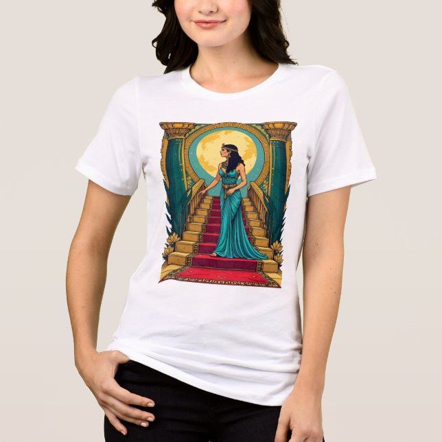 Camiseta Triblenda camiseta femenina de entrada con alfombra de escot (Anverso)