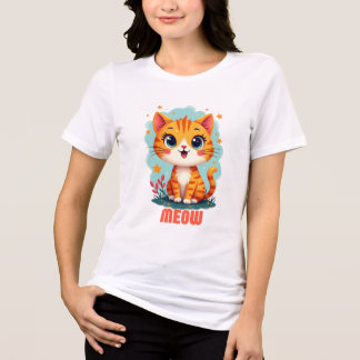 Camiseta Triblenda Camiseta femenina de Meow Bella + Canvas - Purfect