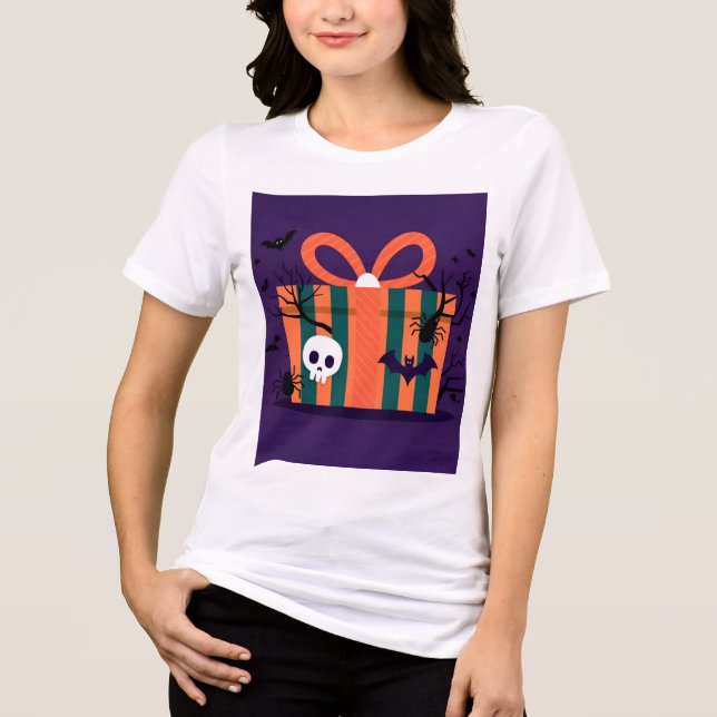 Camiseta Triblenda Camiseta femenina de regalo de cráneo (Anverso)
