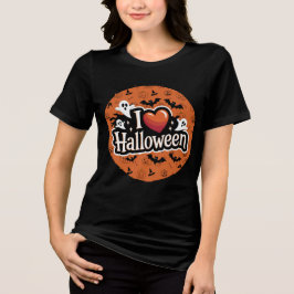 Camiseta Triblenda Camiseta femenina fantasma de Halloween