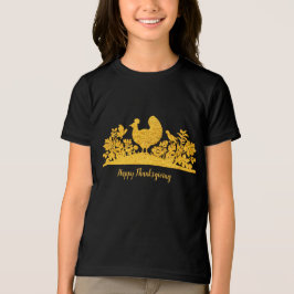 Camiseta Triblenda Camiseta floral de oro en Turquía