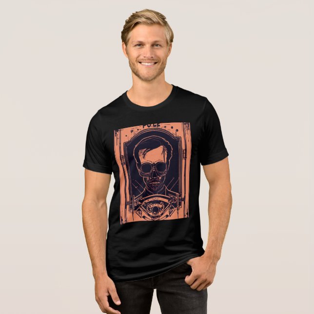 Camiseta Triblenda "Camiseta Gráfica Audaz Skull - Estilo Urbano Edgy (Anverso Completo)