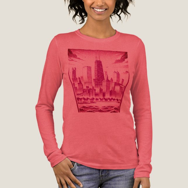 Camiseta Triblenda Camiseta gráfica de chicago (Anverso)