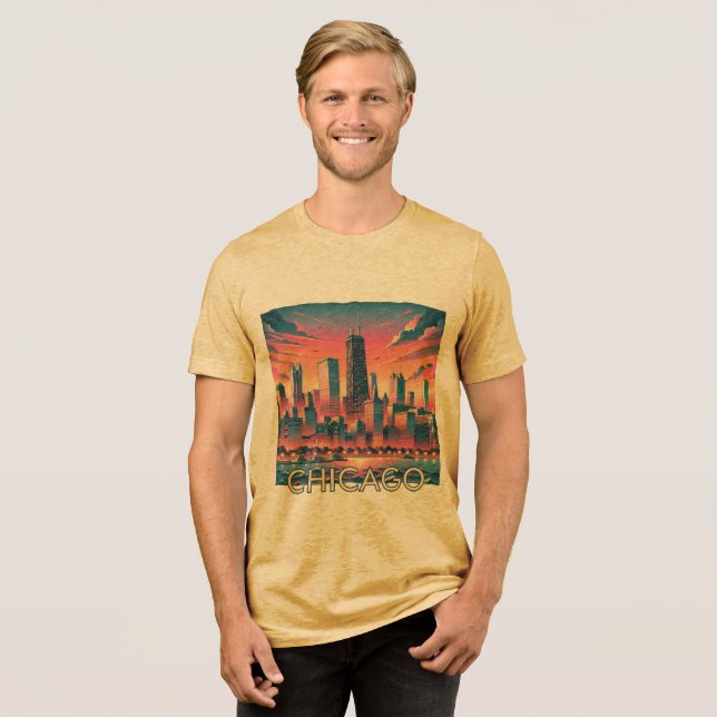 Camiseta Triblenda Camiseta gráfica de CHICAGO (Anverso Completa)
