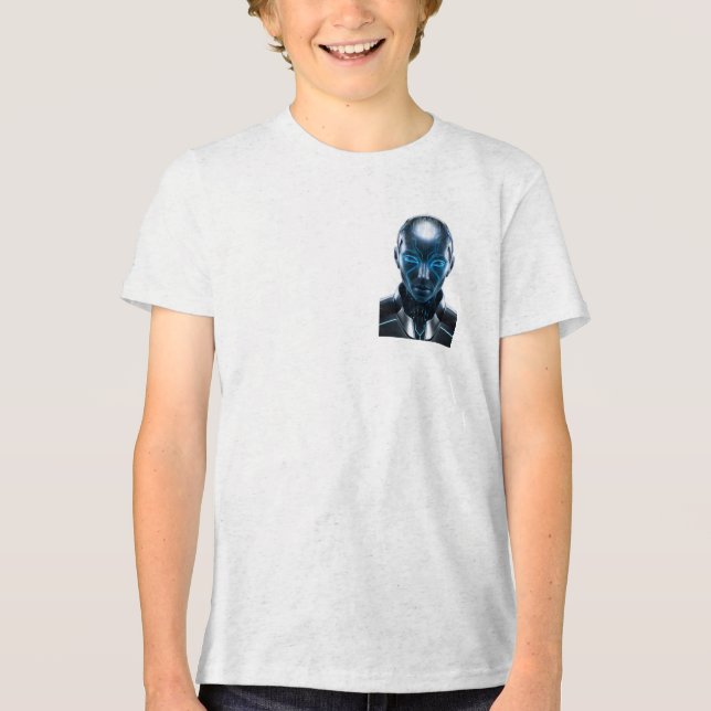 Camiseta Triblenda "Camiseta gráfica futurista para robots de ciberIA (Anverso)