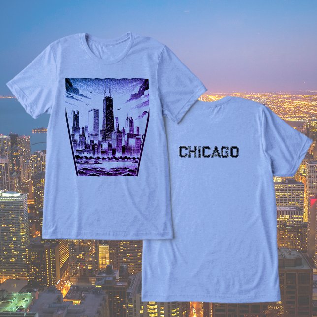 Camiseta Triblenda Camiseta gráfica negra de CHICAGO (Subido por el creador)