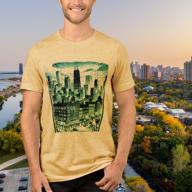 Camiseta Triblenda Camiseta gráfica negra de Chicago (Subido por el creador)