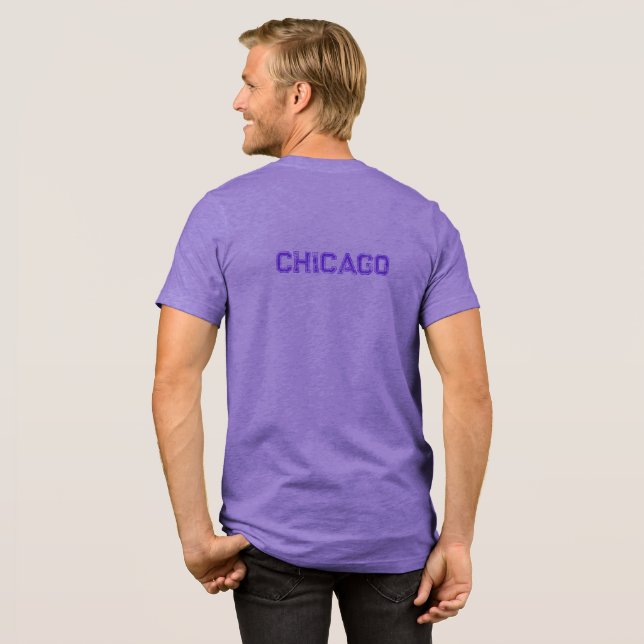Camiseta Triblenda Camiseta gráfica púrpura de Chicago (Detrás Completo)