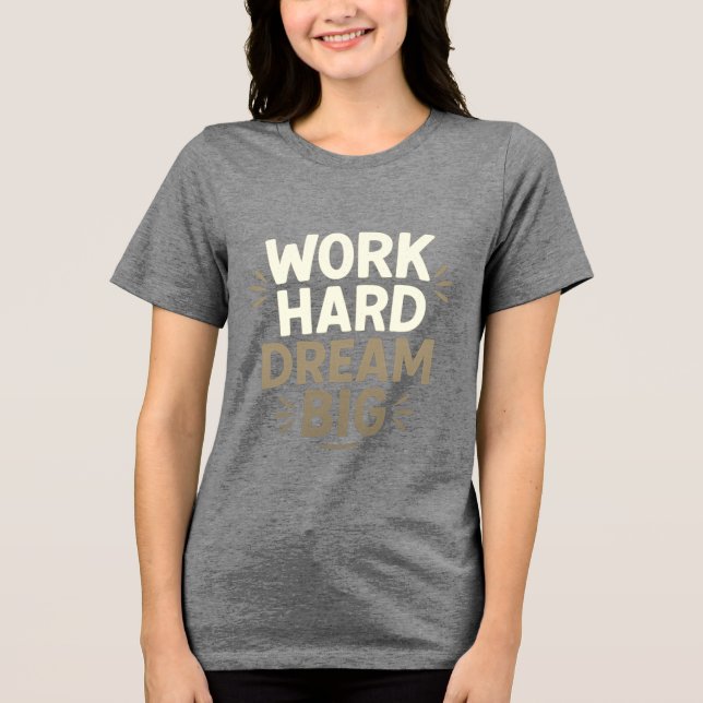 Camiseta Triblenda Camiseta grande de sueño duro de trabajo (Anverso)