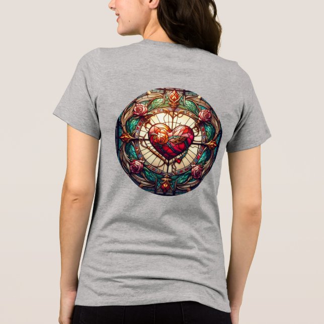 Camiseta Triblenda Camiseta gris de las mujeres (Reverso )