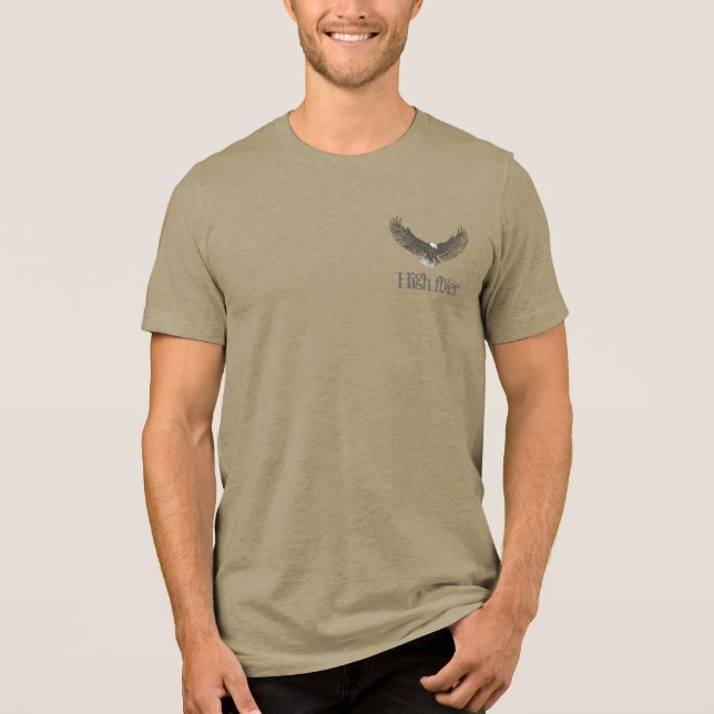 Camiseta Triblenda Camiseta gris masculina de la línea de águila de a (Anverso)