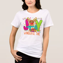 Camiseta Triblenda "Camiseta JOYful Reno Ciervo Navidad"