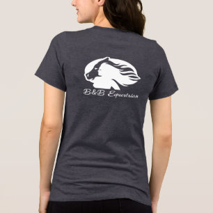 Camiseta Triblenda Camiseta - Logotipo blanco de B&B en la parte post