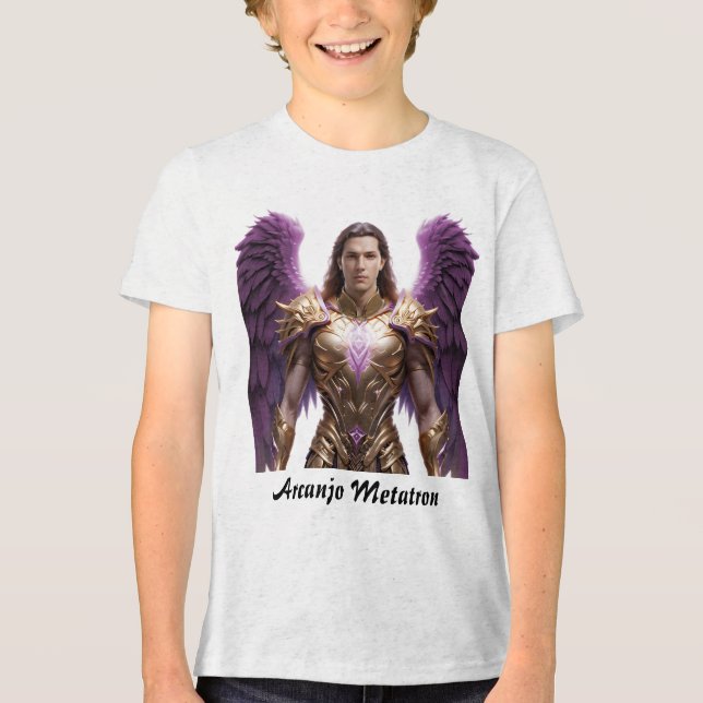 Camiseta Triblenda Camiseta Masc Juvenil Básica Arcanjo Metraton (Anverso)