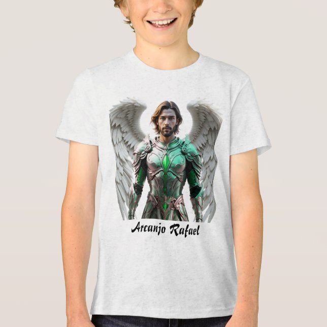Camiseta Triblenda Camiseta Masc Juvenil Básica Arcanjo Rafael (Anverso)