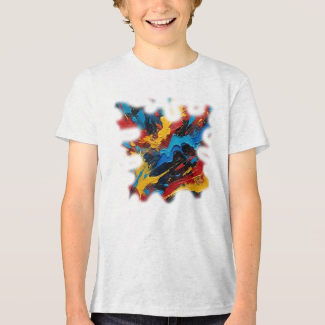 Camiseta Triblenda Camiseta Masculina Juvenil Básica Arte Expressão (Anverso)