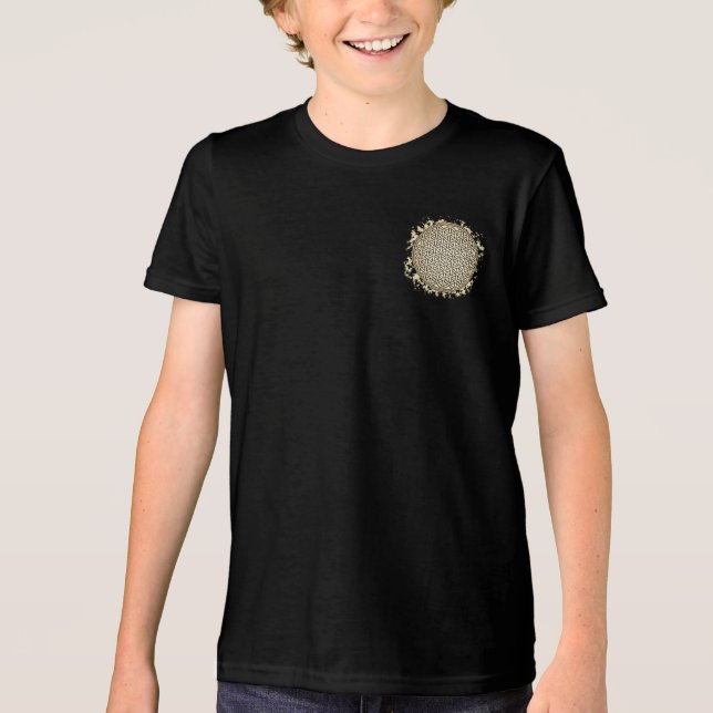 Camiseta Triblenda Camiseta Masculina Juvenil Básica Flôr da Vida-3 (Anverso)