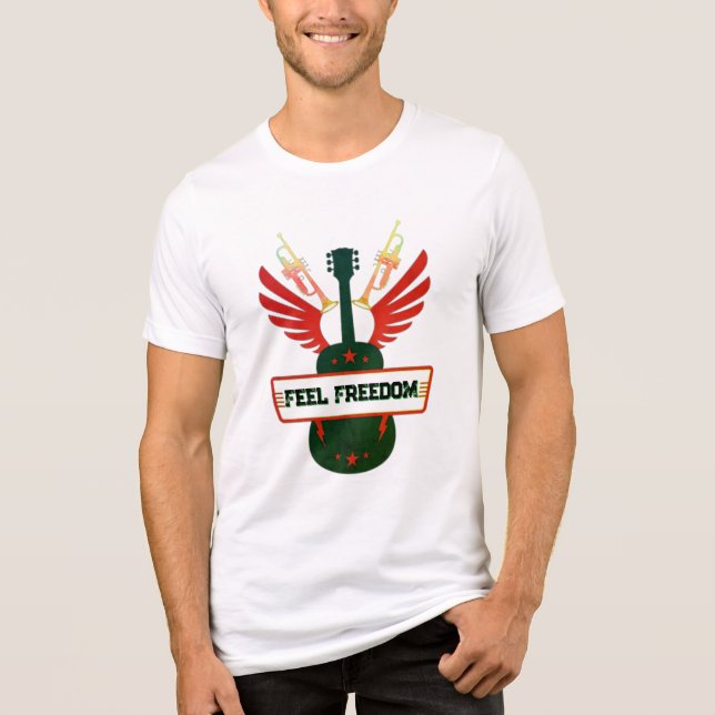 Camiseta Triblenda Camiseta musical Feel Freedom | Triple Unisex de F (Anverso)