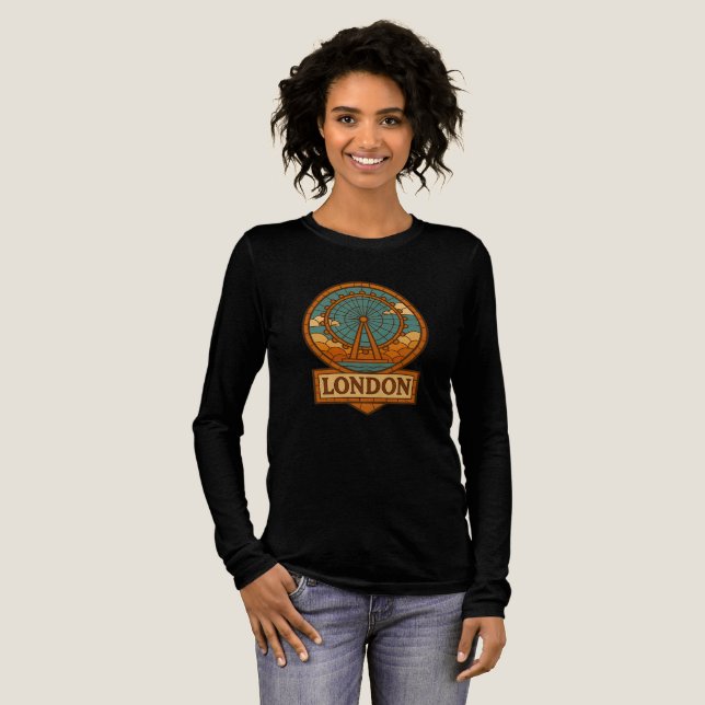 Camiseta Triblenda Camiseta Ojo Londres estilo Retro Mosaico (Anverso Completo)