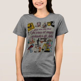 Camiseta Triblenda Camiseta para dama activa 100% algodón holgada.