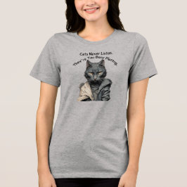 Camiseta Triblenda Camiseta para gato de la mujer escritora