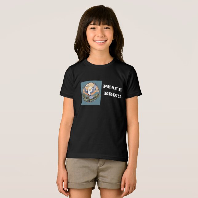 Camiseta Triblenda Camiseta para niños con símbolo de paz ( Anverso Completo)