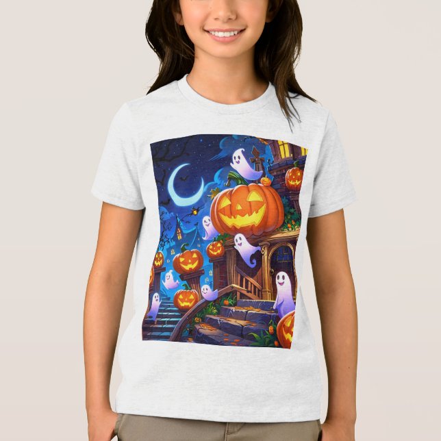 Camiseta Triblenda Camiseta para niños de Halloween (Anverso)