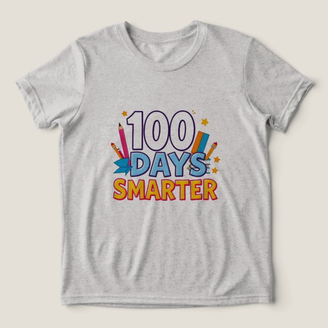 Camiseta Triblenda Camiseta para niños más inteligentes durante 100 d (Diseño delantero )