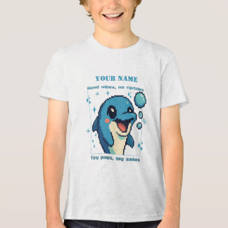 Camiseta Triblenda Camiseta personalizada para el delfín del píxel —
