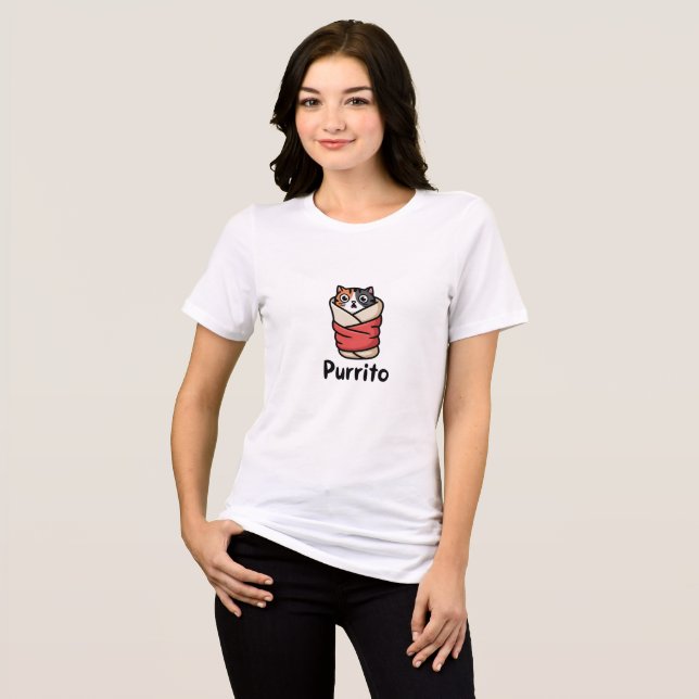 Camiseta Triblenda Camiseta Purrito Cute Cat (Anverso Completo)