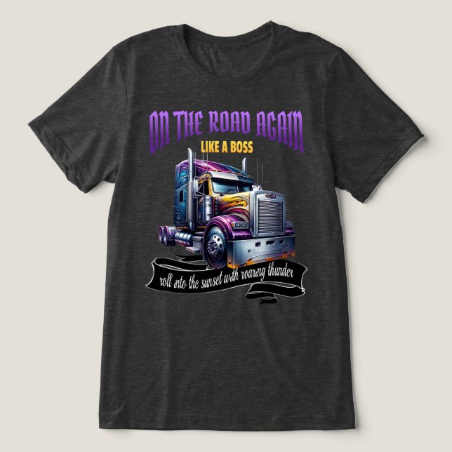Camiseta Triblenda Camiseta Semi Truck (Diseño delantero )
