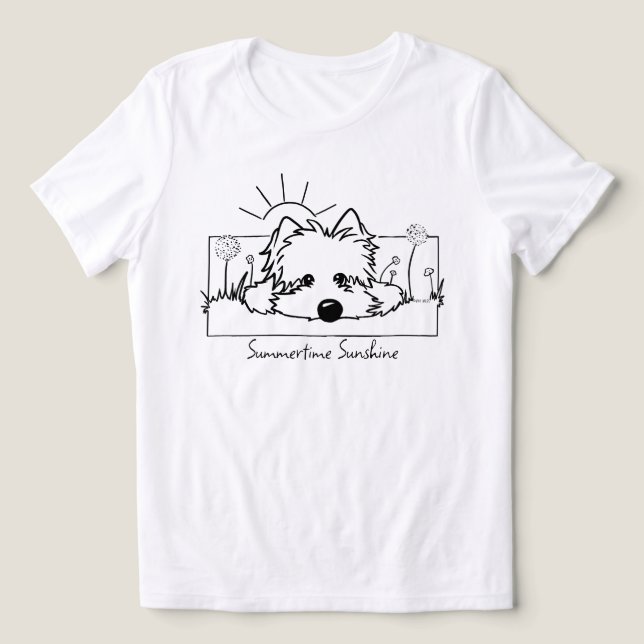 Camiseta Triblenda Camiseta Tri-Blend para camiseta Sunshine-Westie (Diseño delantero )