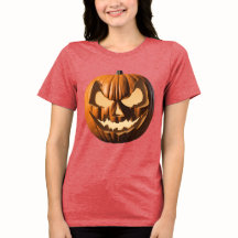 Camiseta trinitosa roja de Halloween para mujeres
