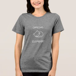 Camiseta Triblenda Camisón Oficial - Gato Dormido Adorable