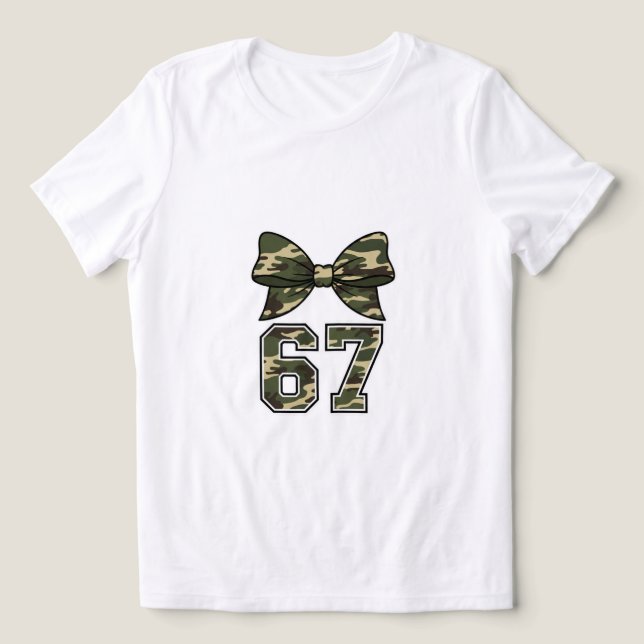 Camiseta Triblenda Camo Bow Coquette Camouflage Hunting Outfit 67  (Diseño delantero )