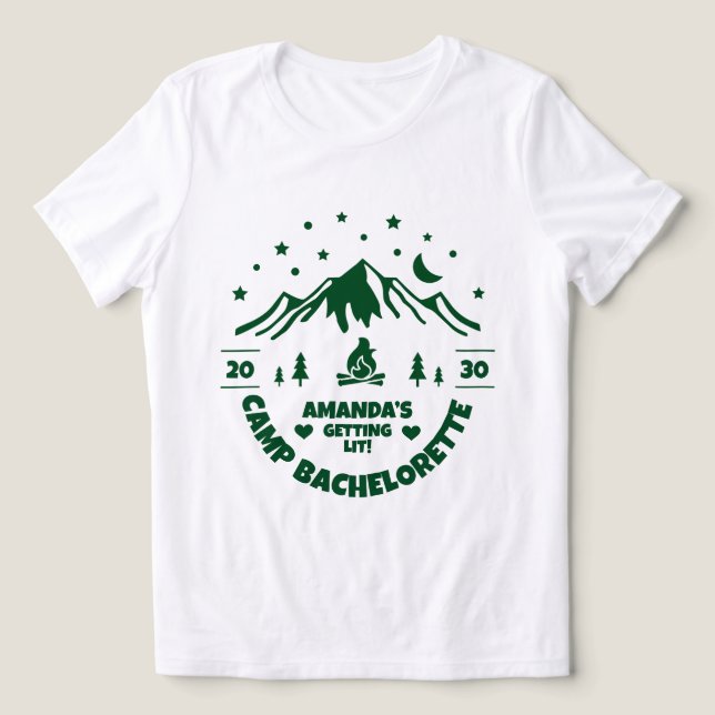 Camiseta Triblenda Campamento de Damas de Honor Fiesta de Despedida d (Diseño delantero )