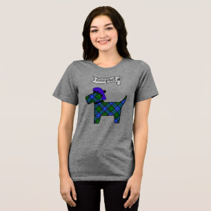 Camiseta Triblenda Campbell Tartán Perro Scottie Personalizado