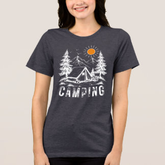 Camiseta Triblenda Camping Adventure | Montañas, carpas y naturaleza
