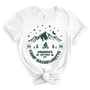 Camiseta Triblenda Camping de la dama de honor verde