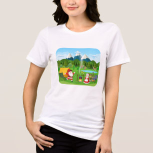 Camiseta Triblenda Camping de la familia Santa Claus y Rudolph