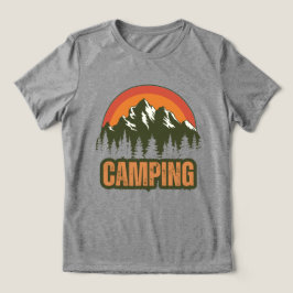 Camiseta Triblenda Camping es mi terapia favorita, acampada divertida