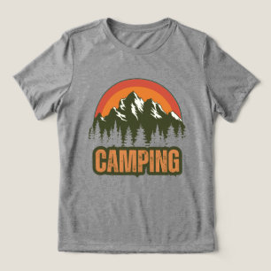 Camiseta Triblenda Camping es mi terapia favorita, acampada divertida