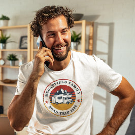 Camiseta Triblenda Camping Family Vacation RV Road Trip Mating