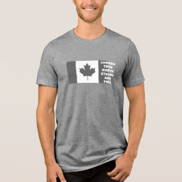 Camiseta Triblenda Canadá Verdadero Camiseta Libre Y Fuerte Del Norte