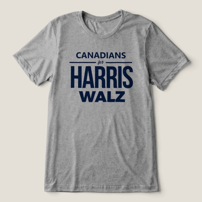 Camiseta Triblenda Canadienses para Harris Walz (Diseño delantero )