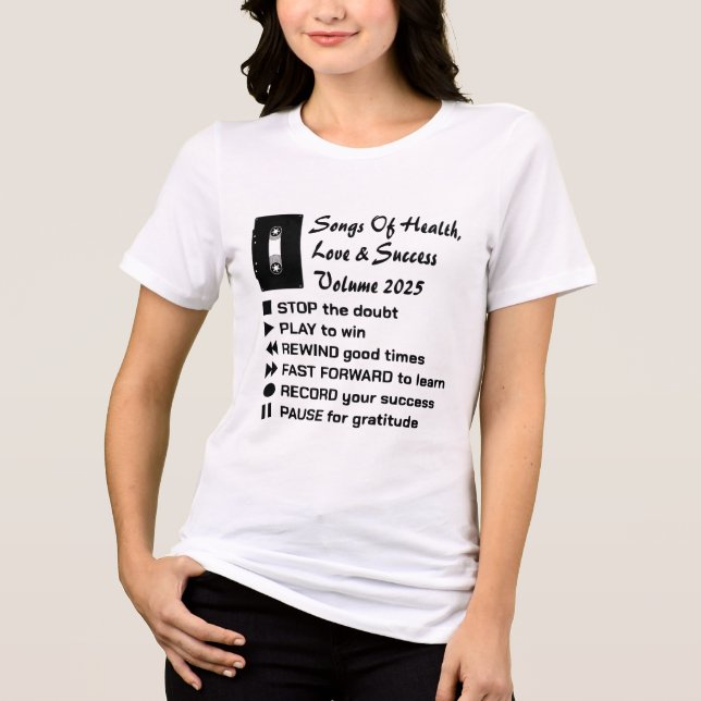 Camiseta Triblenda Canciones De Salud, Amor Y Éxito 2025 (Anverso)