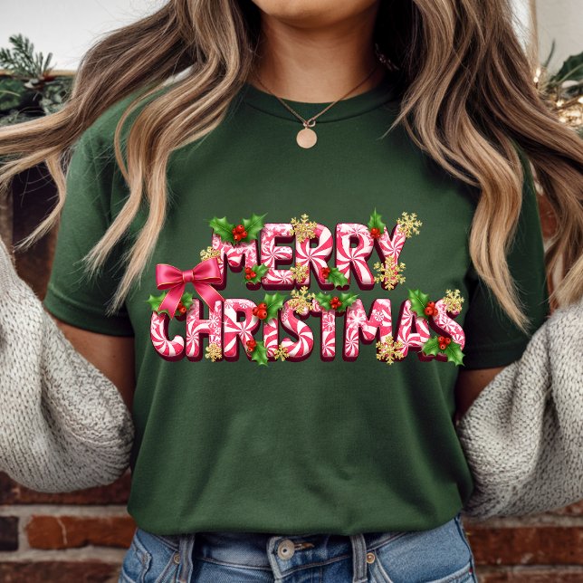 Camiseta Triblenda Candy Cane Merry Christmas T-Shirt | Sweet T-Shirt (Subido por el creador)
