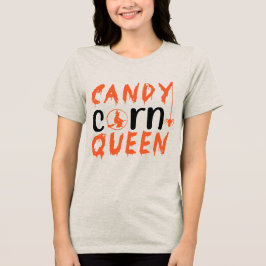 Camiseta Triblenda Candy Corn Queen Witch Halloween
