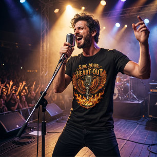 Camiseta Triblenda Canta con todo tu corazón: Alas de micrófono y fue
