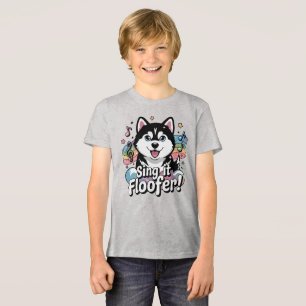 Camiseta Triblenda ¡Canta, Floofer! - Kawaii Husky Howling